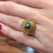 Bague 48 Bague en or jaune 18 carats avec diamant et pierres vertes 58 Facettes 32611