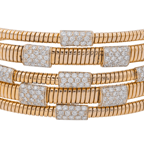 Bracelet Bracelet Manchette Or rose, Or blanc Diamant 58 Facettes 3261271CN