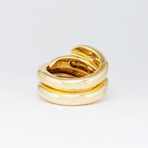 Bague 59 Chaumet Tango - Bague en or jaune 18 carats et diamants 58 Facettes 32617