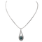 Collier Collier Pendentif Or blanc Saphir, Diamant 58 Facettes 3263778CN