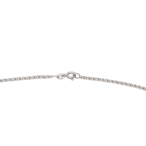 Collier Collier Pendentif Or blanc Saphir, Diamant 58 Facettes 3263778CN