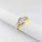 Bague 57 Bague en or jaune 18 carats avec aigue-marine et diamants 58 Facettes 32640