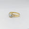 Bague 57 Bague en or jaune 18 carats avec aigue-marine et diamants 58 Facettes 32640