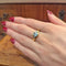 Bague 57 Bague en or jaune 18 carats avec aigue-marine et diamants 58 Facettes 32640