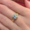 Bague 57 Bague en or jaune 18 carats avec aigue-marine et diamants 58 Facettes 32640
