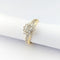 Bague 54 Bague motif floral en or jaune 18 carats et diamants 58 Facettes 32679