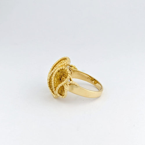 Bague 54 Bague motif corde ondulante en or jaune 18 carats 58 Facettes 32695
