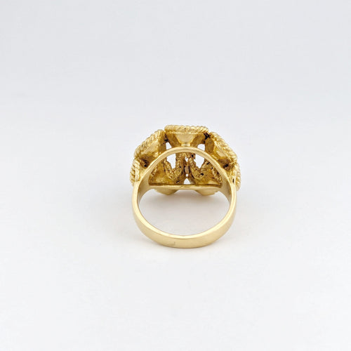 Bague 54 Bague motif corde ondulante en or jaune 18 carats 58 Facettes 32695