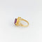 Bague 53 Bague motif feuille en or jaune 18 carats et améthyste 58 Facettes 32697