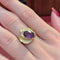 Bague 53 Bague motif feuille en or jaune 18 carats et améthyste 58 Facettes 32697