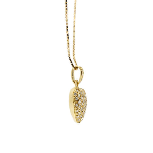 Collier Unoaerre - Collier maille vénitienne avec pendentif cœur en or jaune et diamants 58 Facettes 32739