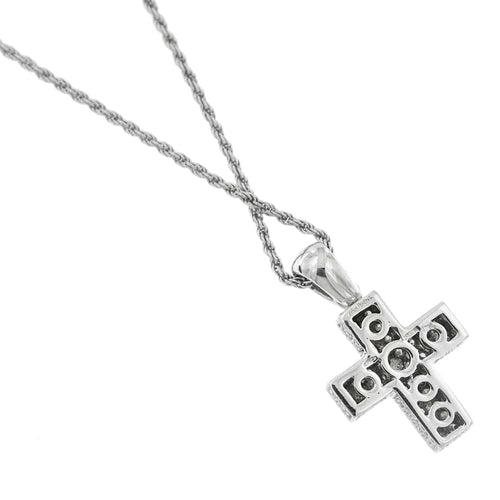 Collier Salvini I Segni - Collier avec pendentif croix en or blanc et diamants 58 Facettes 32812