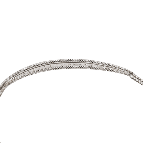 Collier Collier en or blanc 18 carats serti de diamants 58 Facettes 3281526CN