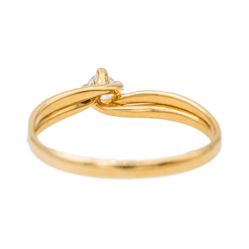 Bague 61 Bague solitaire en or jaune 18 carats avec diamant 58 Facettes 3288731CN