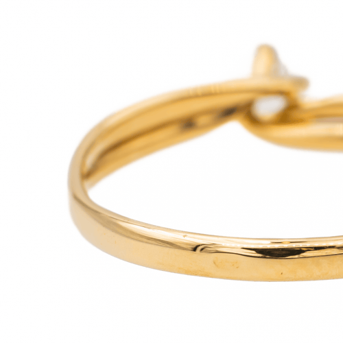 Bague 61 Bague solitaire en or jaune 18 carats avec diamant 58 Facettes 3288731CN