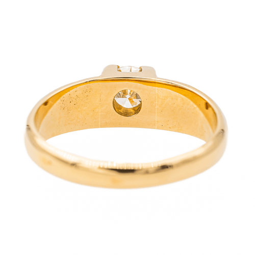 Bague 55 Bague solitaire en or jaune 18 carats et diamant taille brillant 58 Facettes 3288741CN