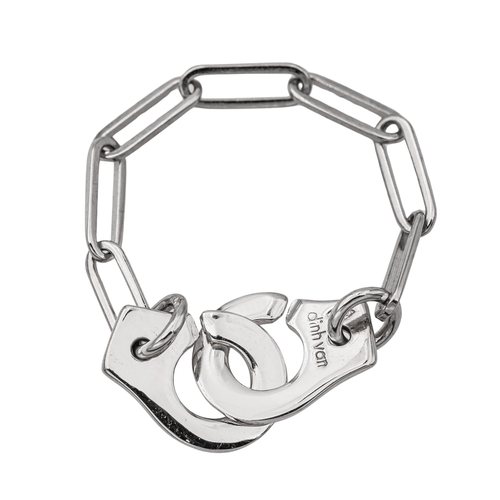 Bague 49 Dinh Van Menottes - Bague en or blanc 18 carats 58 Facettes 3288949CN