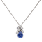 Collier Collier en or blanc 18 carats avec saphir et diamants 58 Facettes 3290287CN