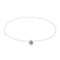 Collier Collier Or blanc Saphir, Diamant 58 Facettes 3290287CN