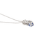 Collier Collier en or blanc 18 carats avec saphir et diamants 58 Facettes 3290287CN