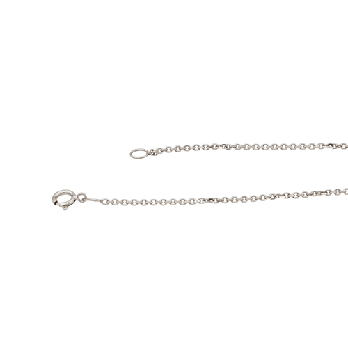 Collier Collier en or blanc 18 carats avec saphir et diamants 58 Facettes 3290287CN