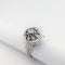 Bague 55 Bague double halo en or blanc 18 carats et diamants 58 Facettes 32932