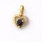 Pendentif Pendentif cœur en or jaune 18 carats, saphir poire et diamants 58 Facettes 32934