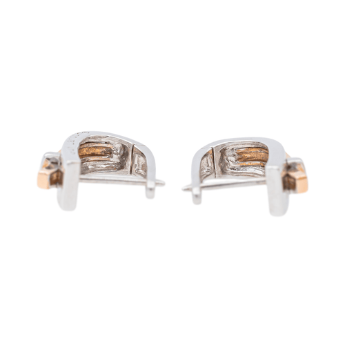 Boucles d'oreilles Guy Laroche Boucles d'oreilles Dormeuses  Or blanc, Or rose 58 Facettes 3298906CN