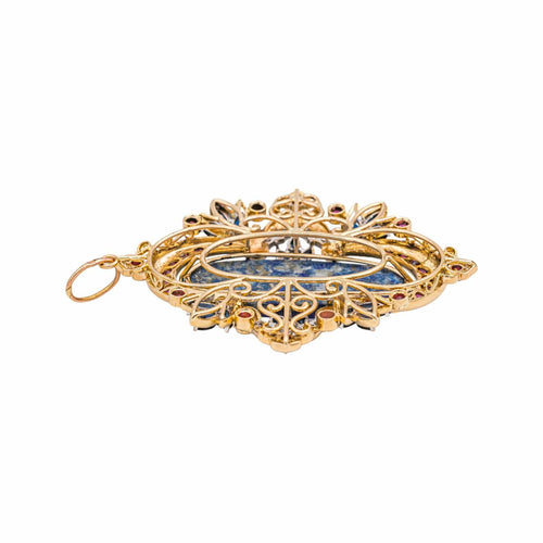Pendentif Pendentif Or jaune Lapis lazuli, Saphir, Rubis 58 Facettes 3301418RV