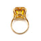 Bague 55 Bague cocktail citrine or jaune 58 Facettes