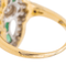 Bague 53 Bague Or jaune, Or blanc Diamant, Emeraude 58 Facettes 3308125CN