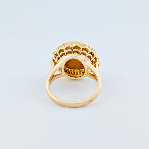 Bague 52 Augis - Bague chevalière « + qu’hier – que demain » en or jaune 18 carats 58 Facettes 33094