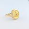 Bague 52 Augis - Bague chevalière « + qu’hier – que demain » en or jaune 18 carats 58 Facettes 33094