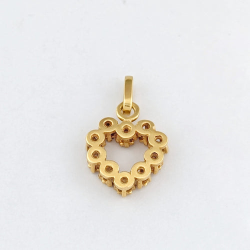 Pendentif Pendentif cœur en or jaune 18 carats et diamants 58 Facettes 33147