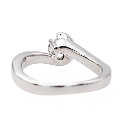 Bague 52 Bague solitaire en or blanc 18 carats avec diamant brillant 0,45 ct 58 Facettes 3319594CN