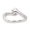Bague 52 Bague solitaire en or blanc 18 carats avec diamant brillant 0,45 ct 58 Facettes 3319594CN