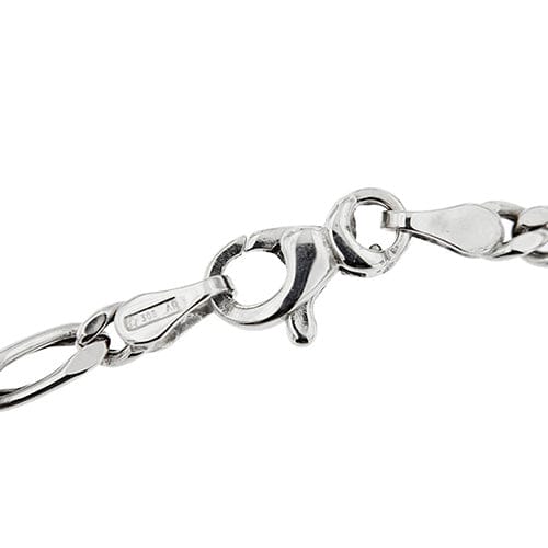 Collier Collier maille Figaro en or blanc 18 kt 58 Facettes 33207