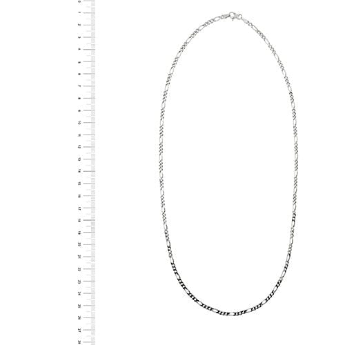 Collier Collier maille Figaro en or blanc 18 kt 58 Facettes 33207