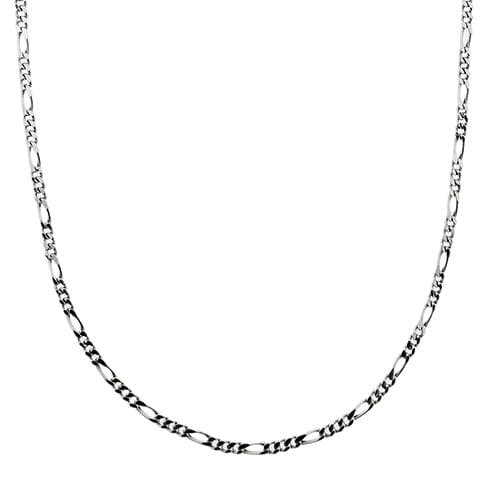 Collier Collier maille Figaro en or blanc 18 kt 58 Facettes 33207