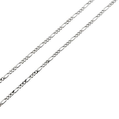 Collier Collier maille Figaro en or blanc 18 kt 58 Facettes 33207