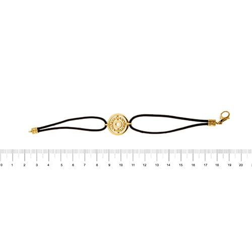 Bracelet Bulgari Astrale - Bracelet en or jaune 18 ct à double cordon noir 58 Facettes 33254