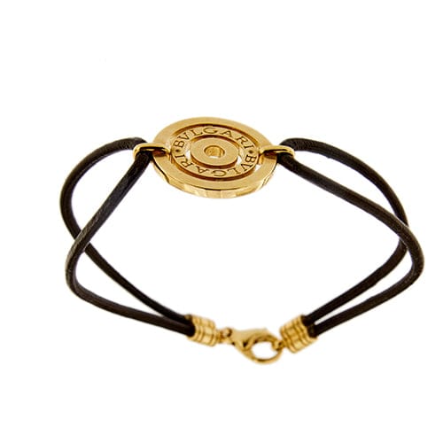 Bracelet Bulgari Astrale - Bracelet en or jaune 18 ct à double cordon noir 58 Facettes 33254
