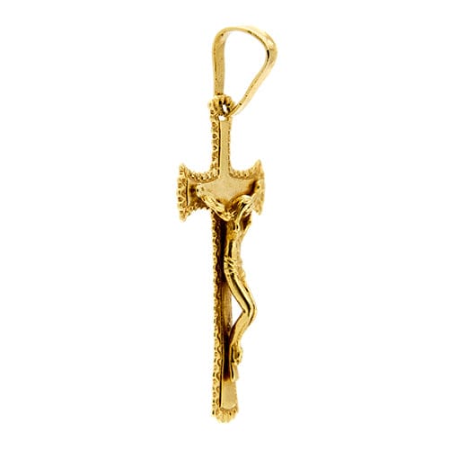 Pendentif Pendentif croix en or jaune 18 carats 58 Facettes 33359
