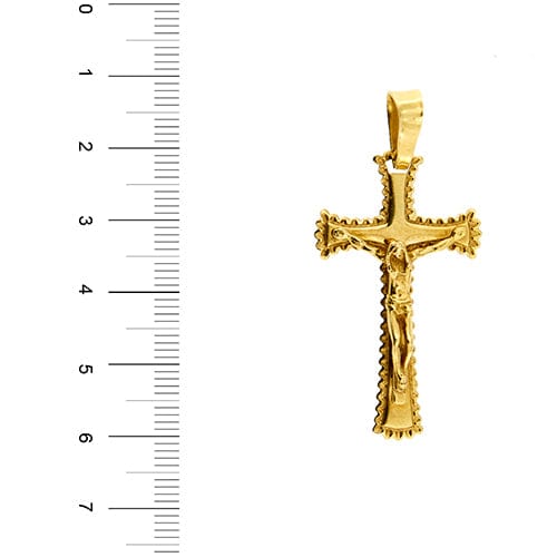 Pendentif Pendentif croix en or jaune 18 carats 58 Facettes 33359
