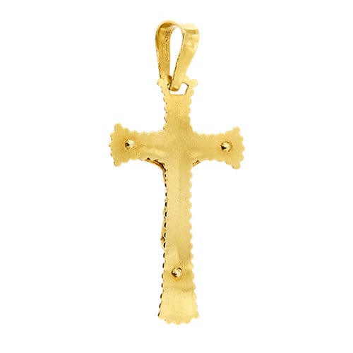 Pendentif Pendentif croix en or jaune 18 carats 58 Facettes 33359
