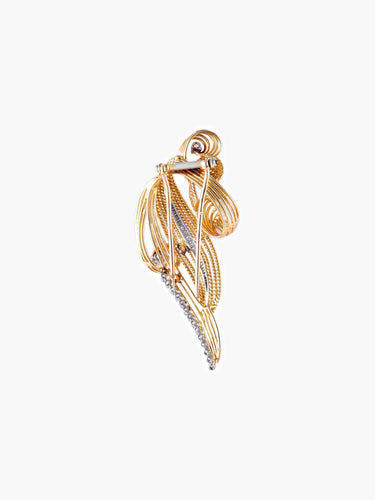 Broche Broche Enroulements Diamants & Or Jaune 58 Facettes DV0032-36