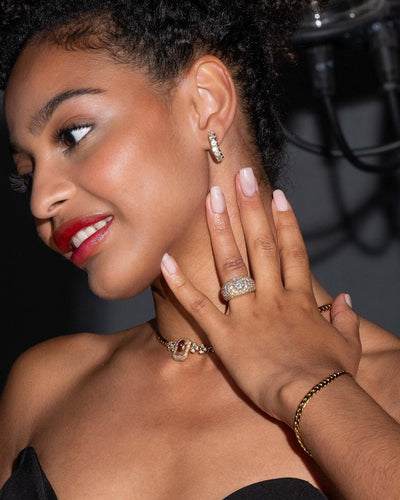 Bague 52 Bague cocktail en or jaune 18 carats et diamants 58 Facettes 3349320CN