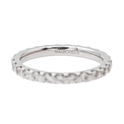 Bague 58 Mauboussin - Alliance américaine en or blanc 18 carats et diamants 58 Facettes 3349636CN