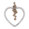 Pendentif Pendentif cœur en or blanc 18 carats et diamants 58 Facettes 3351134CN
