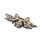 Pendentif Pendentif fleur en or jaune 18 carats et argent, diamants 58 Facettes 3351140CN